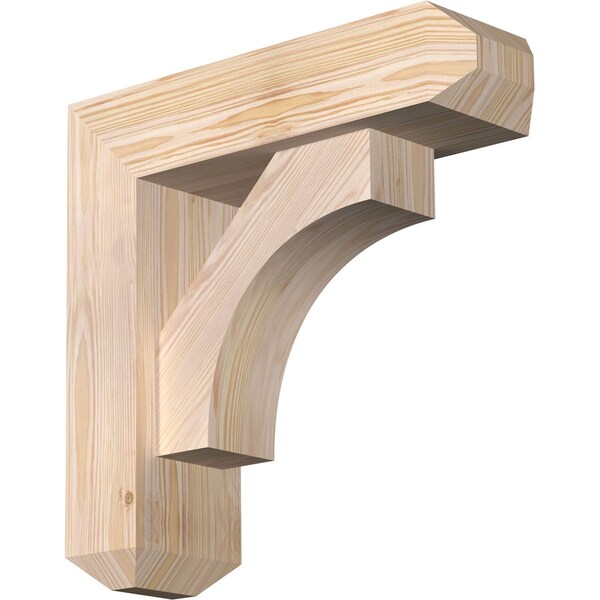 Ekena Millwork Westlake Craftsman Smooth Bracket w/ Offset Brace, Douglas Fir, 5 1/2"W x 18"D x 18"H BKT0604X18X18WTL04SDF - main